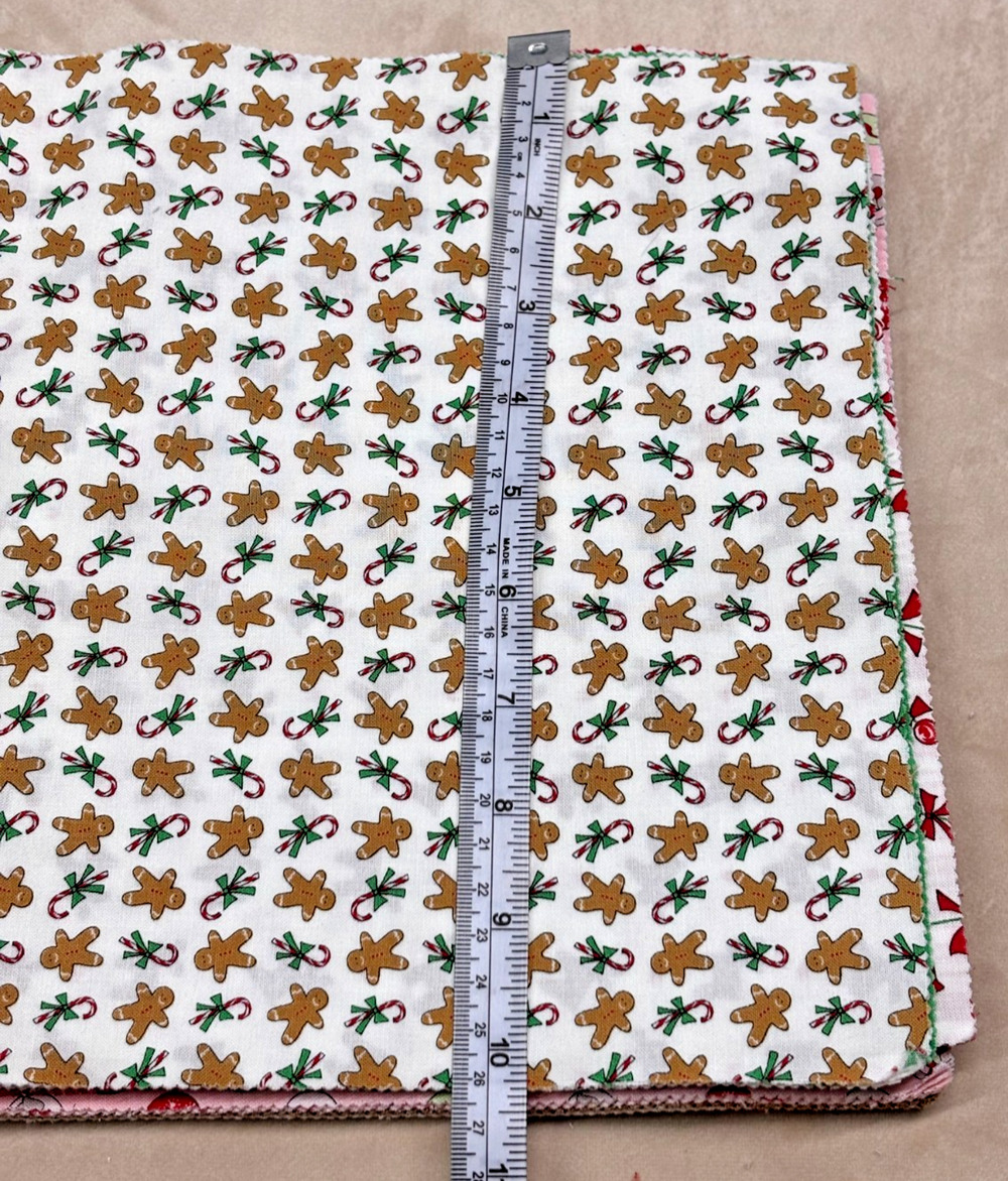 36 10 Inch Squares Moda Gingerbread Christmas Quilt Pre-Cut Layer Cake